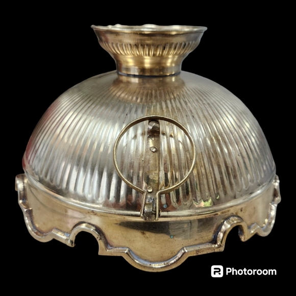 Vintage Mid 20th Century Polished Brass Glass Cooler - Picture 9 of 10